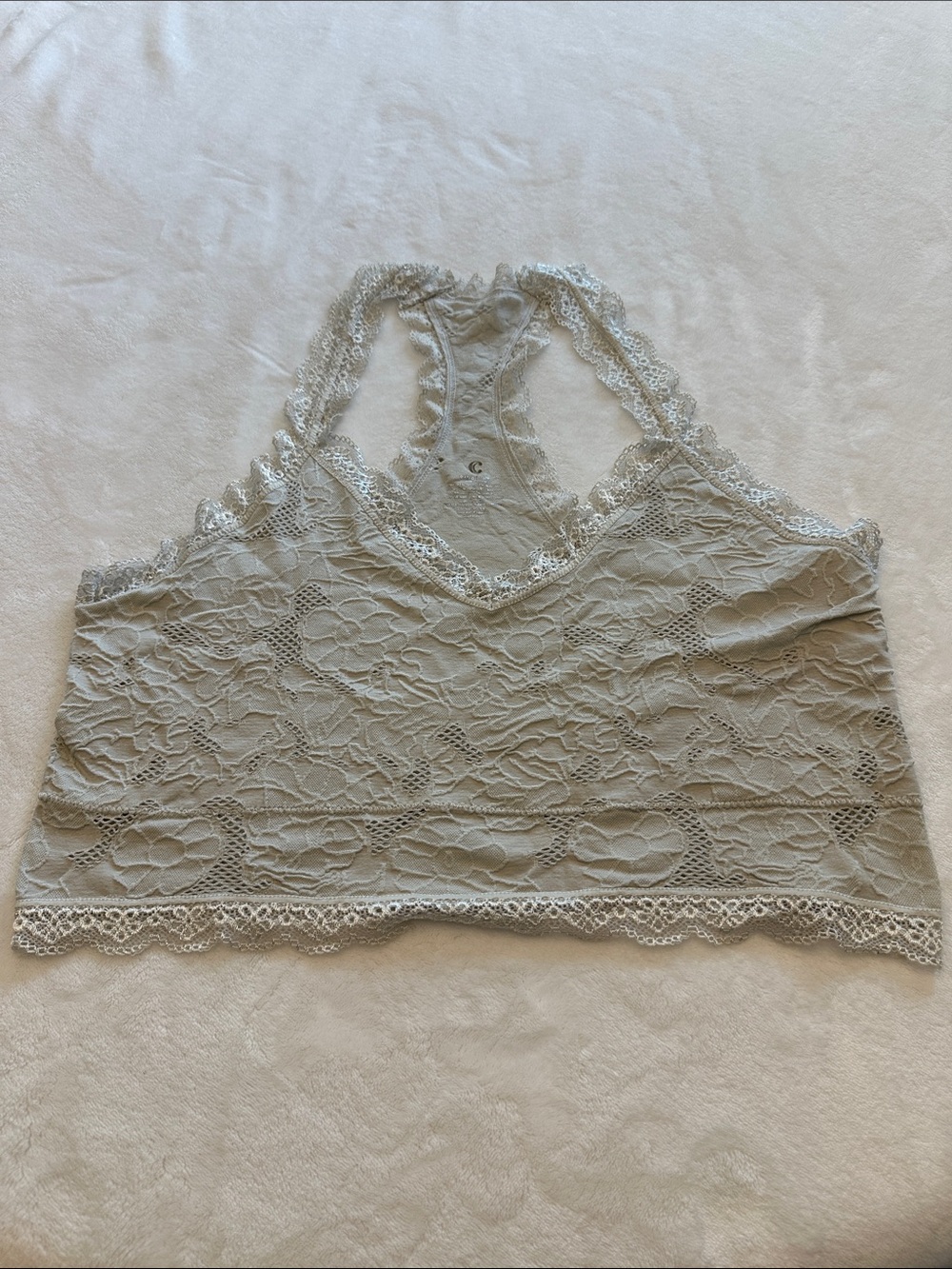 Charming Charlie Lace Bralette in Light Gray